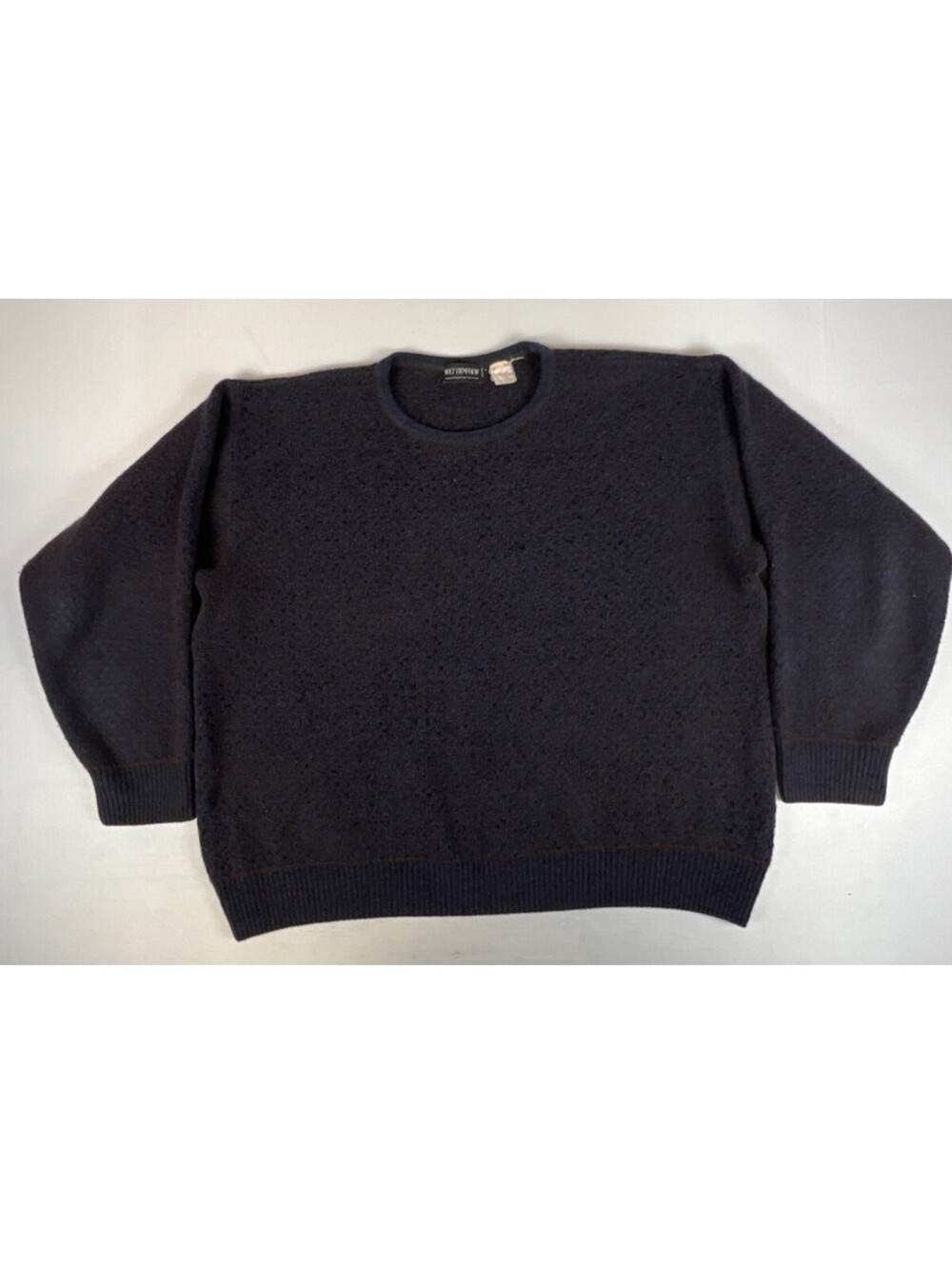 Vintage Holt Renfrew Made in Italy Knit Sweater Mens Medium Blue Boxy